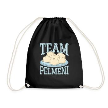 Team Pelmeni Russian Cuisine Chef - Drawstring Bag - black - Front