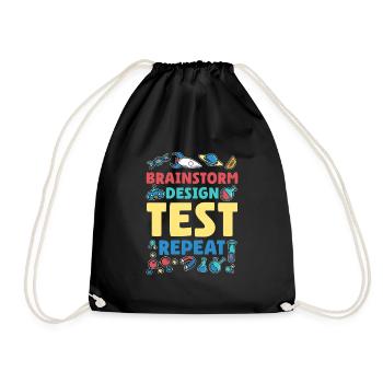 Répétition du test de conception de remue-méninges - Sac de sport léger - noir - Devant