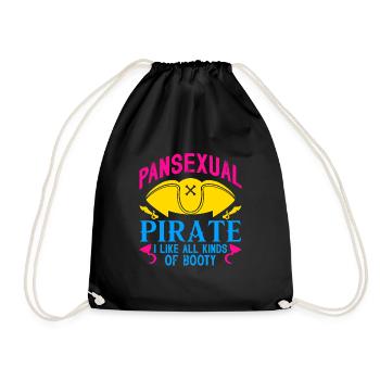 pansexual pirate i like all kids of booty Design - Turnbeutel - Schwarz - Vorne