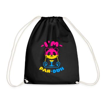 Im pan duh Design for a pansexual person - Turnbeutel - Schwarz - Vorne