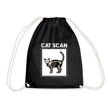 cat scan Design for a lover of cats - Turnbeutel - Schwarz - Vorne