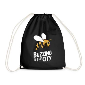 Buzzing in the City Urban Design - Drawstring Bag - black - Front