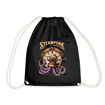 Steampunk Adventure Diver Design - Drawstring Bag - black - Front
