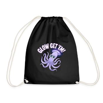 Glow Get 'Em Octopus Design - Drawstring Bag - black - Front