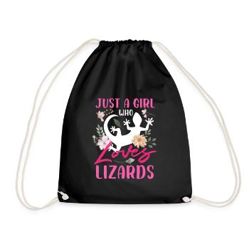Juste une fille qui aime le design des lézards - Sac de sport léger - noir - Devant