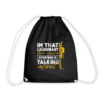 I'm That Legendary Tower Climber Everyone Is - Drawstring Bag - black - Front