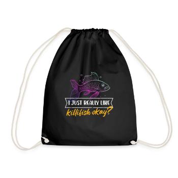 I just really like killifish okay Design - Turnbeutel - Schwarz - Vorne