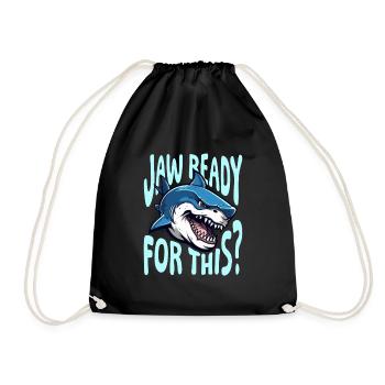 mâchoire prête pour ce Design pour un fan d’animaux - Sac de sport léger - noir - Devant