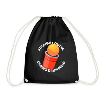 Straight Outta Cardio Drumming Design - Turnbeutel - Schwarz - Vorne