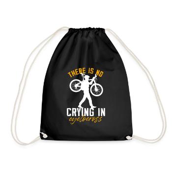 No Crying in Cyclocross Design - Turnbeutel - Schwarz - Vorne