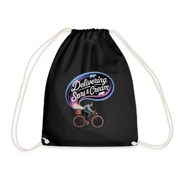 Delivering Stars & Cream Design - Drawstring Bag - black - Front