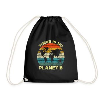 Il n'y a pas de planète B - Sac de sport léger - noir - Devant