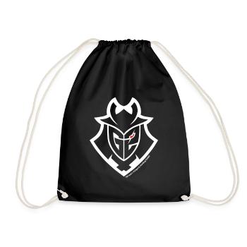 G2 Esports Logo White - Drawstring Bag - black - Front