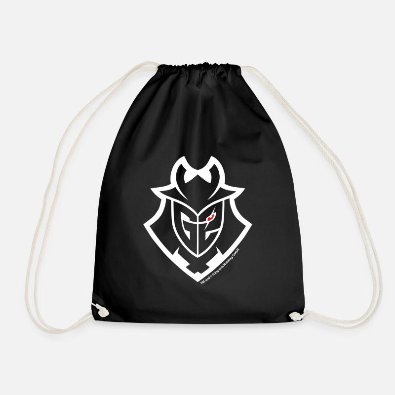 G2 Esports Logo Weiß - Turnbeutel - Schwarz