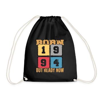 1994 Birthday Anniversary Limited Retro Edition - Drawstring Bag - black - Front
