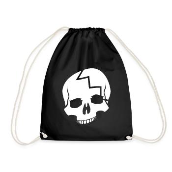 Skull / Totenkopf - Drawstring Bag - black - Front