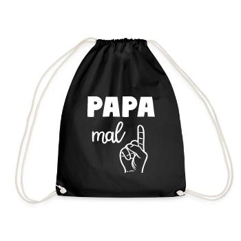 Papa mal Eins Vater - Turnbeutel - Schwarz - Vorne