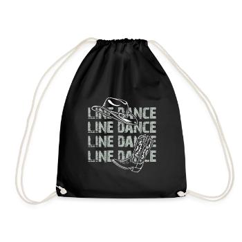 Line Dance Time Line Dancing Dancing - Drawstring Bag - black - Front