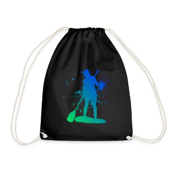 Standup Paddle Ladies Standup Paddleboard Standup P - Drawstring Bag - black - Front