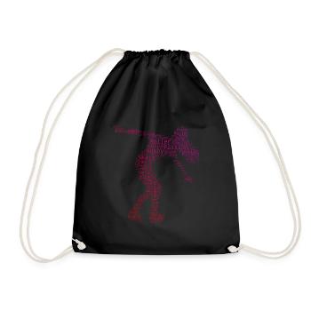 Women's Roller Skating Men's Skate Roller Skating - Drawstring Bag - black - Front