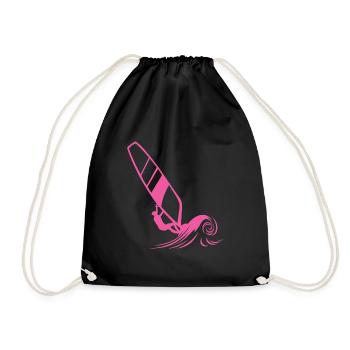 Surfer Girl - Drawstring Bag - black - Front