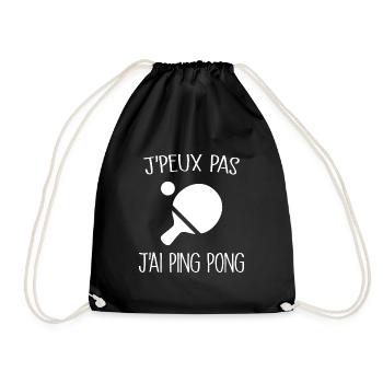Je Peux Pas J'ai Ping Pong - Sac de sport léger - noir - Devant