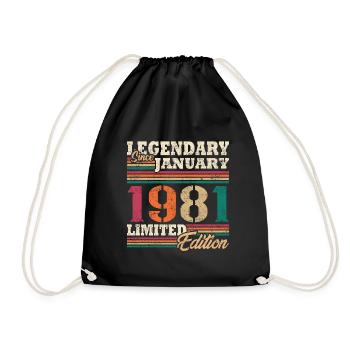 Légendaire Janvier 1981 édition limitée - Sac de sport léger - noir - Devant