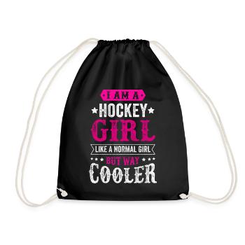 Hockey fille hockey fille femme enfant cadeau - Sac de sport léger - noir - Devant