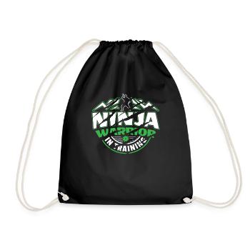 Ninja Warrior In Training Ninja Warrior Geschenk - Turnbeutel - Schwarz - Vorne