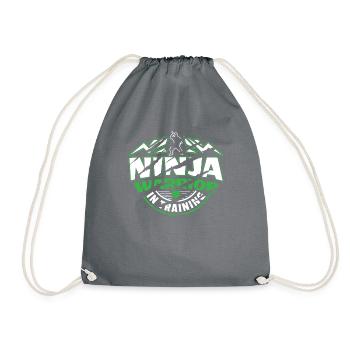 Ninja Warrior In Training Ninja Warrior Gift - Drawstring Bag - grey - Front