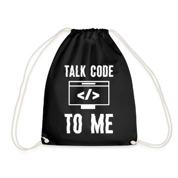 Codage Programmation Talk Code To Me - Sac de sport léger - noir - Devant