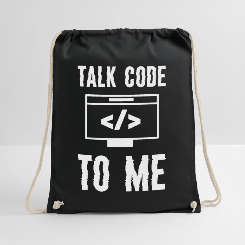 Coding Programming Talk Code To Me Drawstring Bag