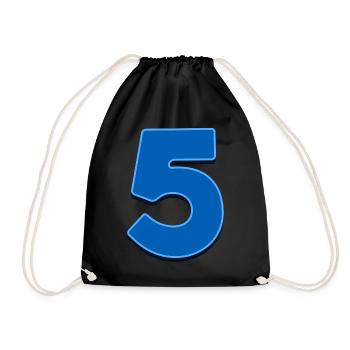 5 - Turnbeutel - Schwarz - Vorne
