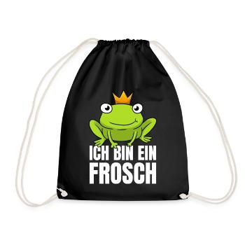 Ich Bin Ein Frosch - Turnbeutel - Schwarz - Vorne