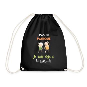 Pas de panique je suis déjà à la retraite - Sac de sport léger - noir - Devant