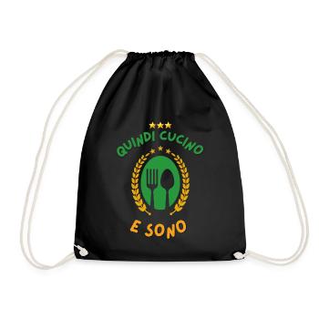 ALORS JE CUISINE ET JE SUIS - Sac de sport léger - noir - Devant
