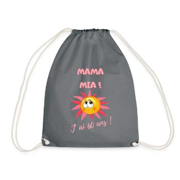 Mama mia j'ai 60 ans - Sac de sport léger - gris - Devant