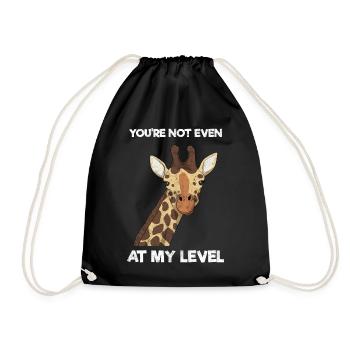 Lustige Giraffe Zoologe - Turnbeutel - Schwarz - Vorne