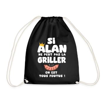 Alan roi barbecue cadeau alan fêtes - Sac de sport léger - noir - Devant