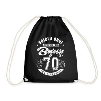 Bogosse de 70 ans anniversaire 70 ans - Sac de sport léger - noir - Devant