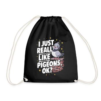 Pigeon Pigeons Animal Oiseau - Sac de sport léger - noir - Devant