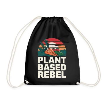 Vegetarian Vegan Veggie Vegetarian - Drawstring Bag - black - Front