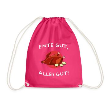 ente gut alles gut süß brathähnchen ente broiler - Turnbeutel - Fuchsia - Vorne
