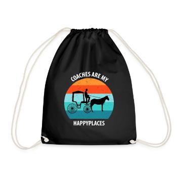 Calèche de cocher Calèche tirée par des chevaux Calèche - Sac de sport léger - noir - Devant