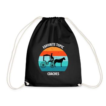 Calèche de cocher Calèche tirée par des chevaux Calèche - Sac de sport léger - noir - Devant