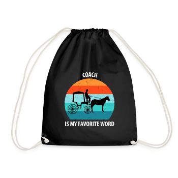 Calèche de cocher Calèche tirée par des chevaux Calèche - Sac de sport léger - noir - Devant