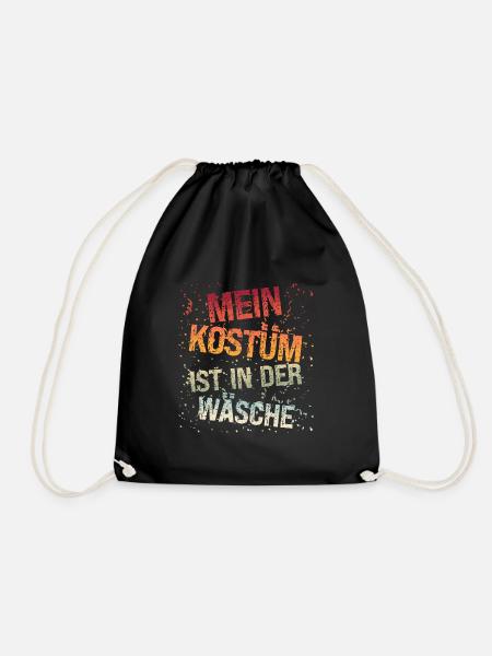 Mein Kostüm ist in der Wäsche Karneval Fasching - Turnbeutel - Schwarz