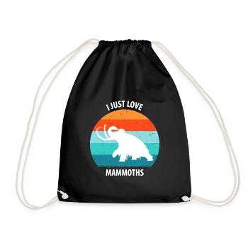 Drôle de mammouth de l’âge de pierre de l’âge de glace Design préhistorique - Sac de sport léger - noir - Devant