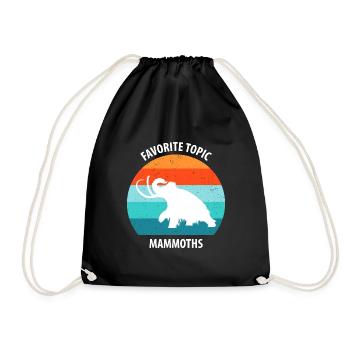 Drôle de mammouth de l’âge de pierre de l’âge de glace Design préhistorique - Sac de sport léger - noir - Devant
