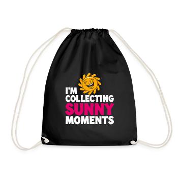Sunny Summer Moments Vibes Summer Sun - Drawstring Bag - black - Front